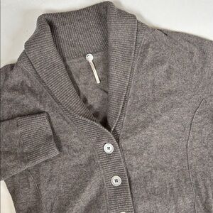 Margaret O’Leary Cashmere‎ Shall Cardigan Sweater Heather Brown Women’s Large